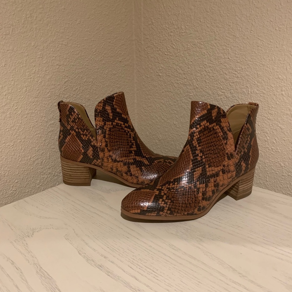 NWOB Franco Sarto Roar Snake Embossed Bootie